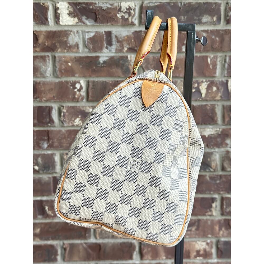 Louis Vuitton Speedy Handbag Damier Azur 35 34899 - Picture 3 of 16